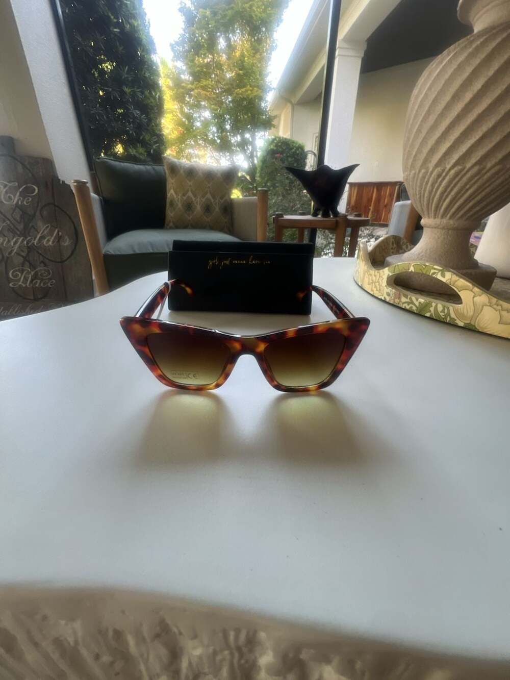 Katie Loxton Porto Tortoiseshell Cat Eye Sunglasses with Case